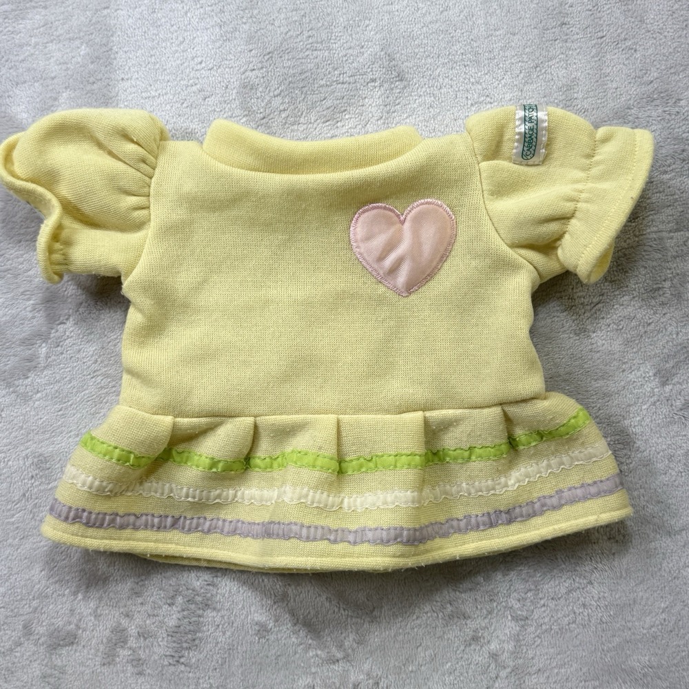 Cabbage Patch Kids Doll Yellow Heart Dress Outfit Vintage Coleco 1980s